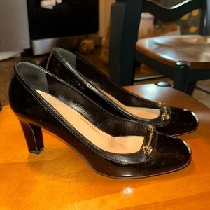 Gucci Black Patent Leather Heel Pumps